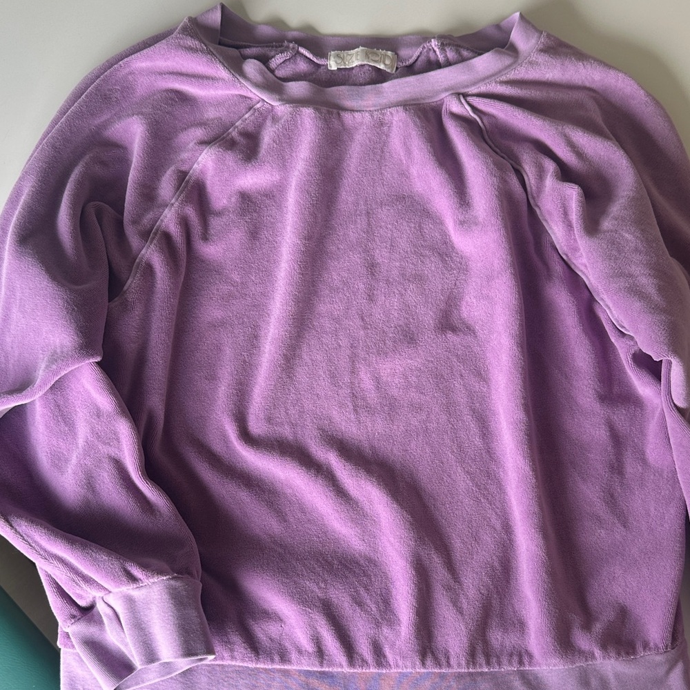 Suzi Kondi Lavender Raglan sweatshirt